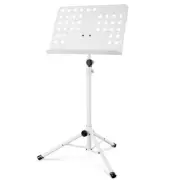 Gravity NS411 White 120cm Classic Music Stand Steel Holder Storage Tripod Mount