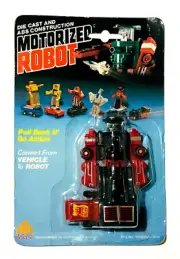 VINTAGE MC TOY MOTORIZED ROBOT LOCO TRANSFORMERS GOBOTS KO NEW SEALED CARD RARE