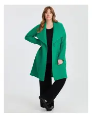 [Taking Shape] Morgan Boiled Wool Coat in Jewel Green