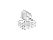Fellowes 72391 Double Tray with Step File, Eight Sections, Wire, 13 7/8 x 10 1/8
