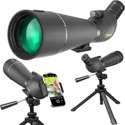 Gosky 25-75x85 Spotting Scope - Waterproof Spotting Scope with Tripod, BAK4 High Definition, Carrying Bag and Quick Phone Holder, Dual Focusing, Spotter Scope for Bird Watching Wildlife Scenery