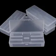 4 Pieces Double-Layer Plastic Storage Personal Box for Nail, Nail Implement Storage Box Organizer Case Manicure Tool Box for Nail Pedicure Supply Tools (B-clear)