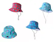The Preppy Pelican Collection Kids Bucket Hat Turtle Mermaid Flamingos Crab