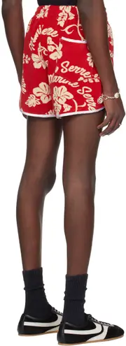 Towel shorts XS,IT46 Red