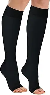 [Relaxsan] Antiembolism M0350A (1 Pair - Black, M) Open-toe anti-embolism knee high socks - K1-18-23 mmHg