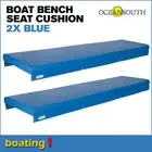 Boat Bench Seat Cushion 1200mm x 300mm Dense 50mm Foam - Blue x2