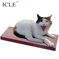 在飛比找蝦皮購物優惠-【唄格寵物店】貓抓板-彩色瓦楞紙本身有顏色紙製貓玩耍板--I