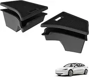3W Car Storage Bins 4PCS Custom Fit Tesla Model 3 Highland 2024 2025 All Weather TPE Boot Organisers Rear Trunk Storage Boxes Boot Interior Side Box Waterproof Easy to Clean Accesories