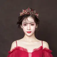 在飛比找樂天市場購物網優惠-新娘頭飾 新款韓式新娘頭飾皇冠女十八歲巴洛克王冠生日禮物髮飾