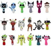 18PCS Sprunki Plush Pillow Soft Stuffed Throw Pillow for Bedtime Room Decor Home Decoration Cushions