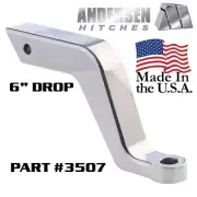 Andersen Hitches 6" Alumistinger Hitch Ball Mount Draw Bar Receiver Drop or Rise