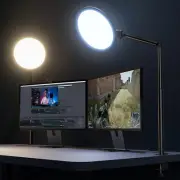 10.2" Desk Ring Light with Stand for Zoom, 360° Adjustable Video Conference Ligh