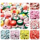Christmas Polymer Clay Beads Xmas Pattern Bead Jewelry Making Charms DIY Crafts