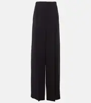 [Max Mara] Max Mara Pleated cady wide-leg pants UK 14 black