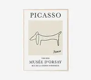 Ara Step Famous Pablo Picasso Paintings Wall Art Poster Prints UNFRAMED (297 x 420 mm / 11.7 x 16.5 inches, Picasso Print, Picasso Poster, Pablo Picasso Dog Line Art Print, Dachshund Print, Le Chien Line Art, Exhibition Poster, Vintage Poster)