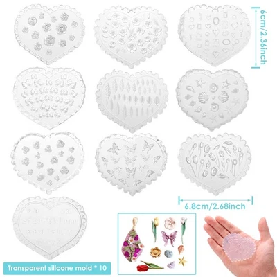 10Pcs Reusable Mini Mould Polymer Clay Mold Silicone Flower Tulips tevgw