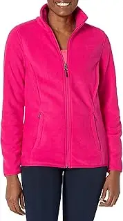 [Amazon Essentials] Women's Classic-Fit Long-Sleeve Full-Zip Polar Soft Fleece Jacket (Available in Plus Size), Pink, Medium