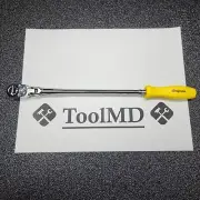 Snap-on Tools 1/4" Drive CLASSIC YELLOW Extra-Long Flex-Head Ratchet THLLFD72