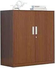 Filing Cabinet Office File Cabinet with Lock File Information Storage Cabinet 1mm Thickness Iron Cabinet Home Balcony Tool Storage Cabinet Storage Cabinet(Brown)