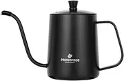 Pressopros Pour-Over Coffee Maker, Manual Drip, 0.4L, Stainless Steel Filter, Matte Black