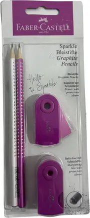 Faber Castell Pencil Set Sparkle Pearl Pink/White