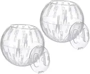FONDOTIN 2Pcs Transparent Hamster Exercise Ball Running Ball for Dwarf Hamsters to Enhance Activity Reduce Boredom for Small Pets