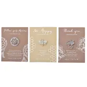 3pc Gibson Gifts Silver Bee Happy/Follow Ur Dreams/Thank You Pins Combo Set