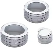 JIUYIN Knob Ring Cover,Fit For, X3 F25 2011-2013 Car Air Condition Audio Volume Control Button Circle Trim Interior Accessories Dashboard Knob Ring(Silver)