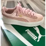 正品 爆款 PUMA SUEDE PLATFORM 女款 粉色休閑鞋362223-14-13