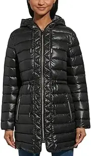 [Kenneth Cole] New York Women's Quilted Anorak Jacket (US, Alpha, XX-Large, Regular, Regular, Black), Black, XX-Large