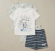 2 x boys size 8 BLUEY Mix & Match summer pyjamas pjs sleepwear Cotton NEW 4004
