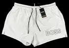 Men's HUGO BOSS White Swim Trunks Swimsuit XL X-Large NWT NEW Mooneye