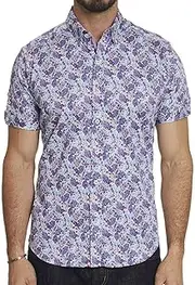 [Robert Graham] Men's Paladin Short Sleeve Slim Fit Shirt