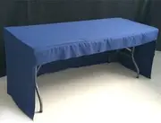 1.8m Fitted Navy Blue 3 Sided Rectangular Trestle Exhibition Tablecloth Venue Occasion Venue