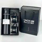 Thermos Coffee Travel Mug Stainless Steel Vacuum Flask Double Layer Gift Set 4pc