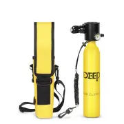 DIDEEP 0.5L Mini Scuba Tank Kit with Storage Bag and Satety Rope Portable Scuba Diving Tank Gear Support 5-10 Minutes Br
