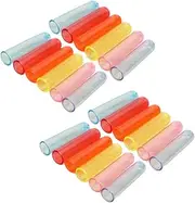 50pcs Pencil Case Set Plastic Pencil Caps Pencil Covers Art Supplies for Boys and Girls