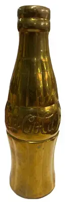 Vintage Brass Coca-Cola Bottle 6.5” Tall Heavy 7