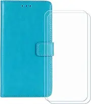 LCEHTOGYE Cover for Lebest L20 2109 + 2 Slice HD Tempered Glass,Shell BracketBumper Protective Back Case - Anti-Scratch Screen Protector for Lebest L20 2109 - HZFM -TBlue