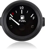 2" 52mm Fuel Gauges Car Marine Fuel Level Gauge Meter,12V, LED Display, E-1/2- F Pointer Range