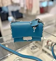 Michael Kors Cece Small Faux Leather Flap Pocket Shoulder Crossbody Bag in Teal