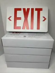 EXIT Sign LED Set Commercial Emergency Lights NEW 120/227 Vac CM-127RE
