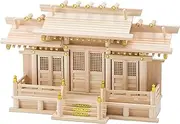 Kamidana no Sato, Shinto Shelf, Roofing Three Shrines, Good Luck (Medium), Natural, 14.8 x 24.2 x 7.3 inches (37.5 x 61.5 x 18.5 cm)