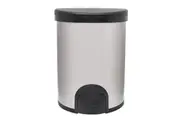 White Magic 12L Smart Bin Toe Tap Rubbish Can Foot Pedal Trash Container Silver