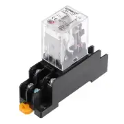 JQX-13F AC24V Coil DPDT 8Pins Red Light Electromagnetic Power Relay + socket