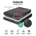 Giselle Double Mattress Topper Pillowtop 1000GSM Charcoal Microfibre Bamboo Fibr