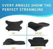 Memory Foam Car Back Cushion for Comfort and Support - Black