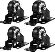 4 Packing Polyurethane PU On Heavy Casters. Swivel Casters with 360-degree Top Plate casters