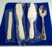 WATERFORD Fine Flatware KESWICK Serving Fork, Serving Spoon, Cake Server & Knife