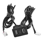 Interface Extension 145cm Cable Adapter 4 Pin 6 Pin Dual USB Port Panel Parts